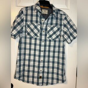 Legendary Whitetails Men's Blue and White Plaid Shirt